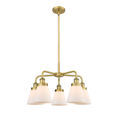 Lustre suspendu 5 lumières Cone