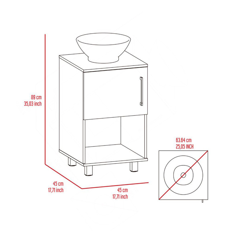 Ensemble de meuble-lavabo simple pour salle de bain, noir