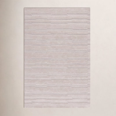 Elona Beige Hand-Tufted Wool Rug