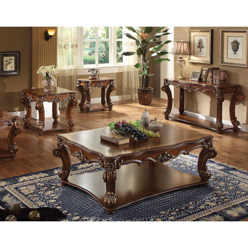 Carlene Solid Wood Top End Table