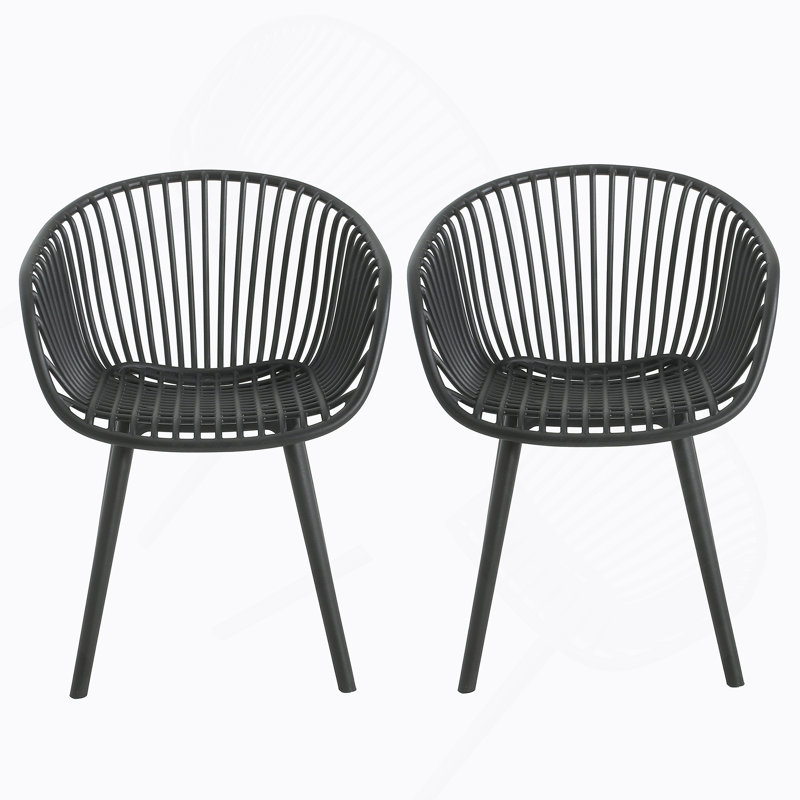 Chaise Mykonos (ensemble de 2), Noir