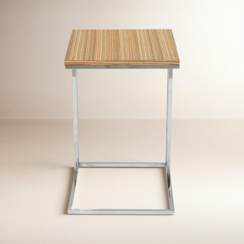 Hampshire End Table, Silver/Walnut