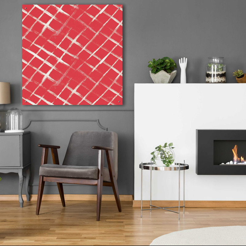  «Cool Kitchen Pattern IVB» par Courtney Prahl, art mural en verre acrylique, 24 po x 24 po, H 36 po x l 36 po x P 0,2 po