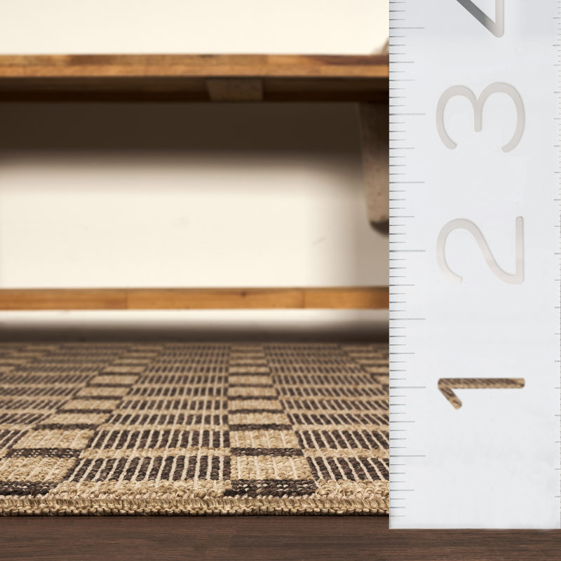 Abani Rugs Teagon SAG140A Checkered Pattern Indoor Area Rug, 4' x 6'