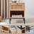 Nestl Wooden Rattan Nightstand End Table with Drawer-100255612-100866089