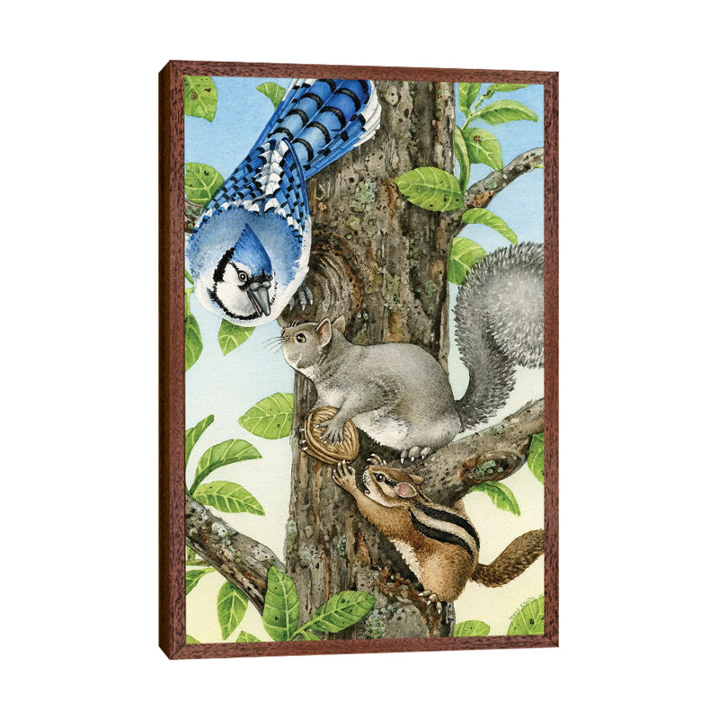 Nutty Situation by Tracy Lizotte - Painting on Canvas, 66.04cm H x 45.72cm W x 3.81cm D, Classic Brown Wood Framed