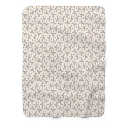 Mauve Boho - couverture Sherpa de qualité supérieure 1 pièce
