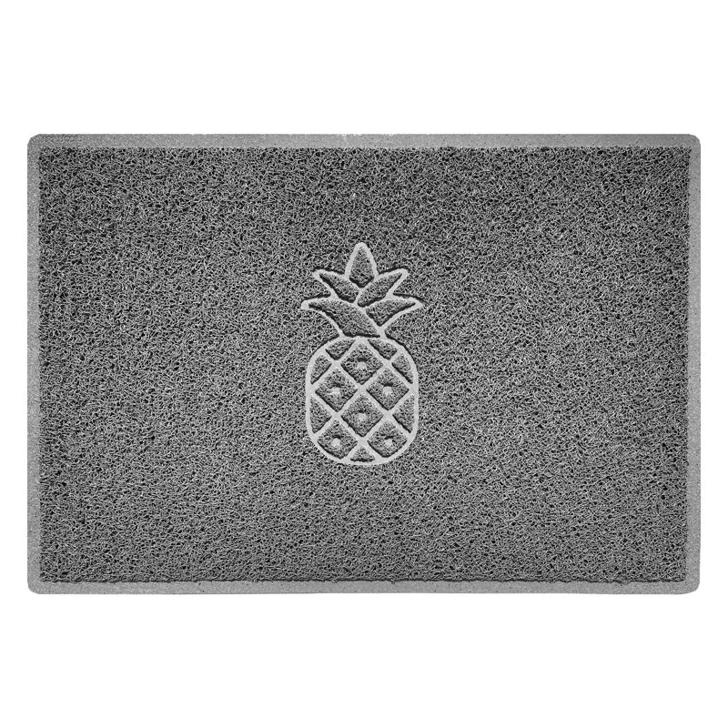 Non-Slip Indoor Doormat, Grey, 1.2cm H x 60cm W x 90cm L