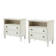 Amberlyn 27.2'' H Traditional  2-Drawer Nightstand with Built-In Outlets and Solid Wood Legs and Open Shelve (Set of 2)