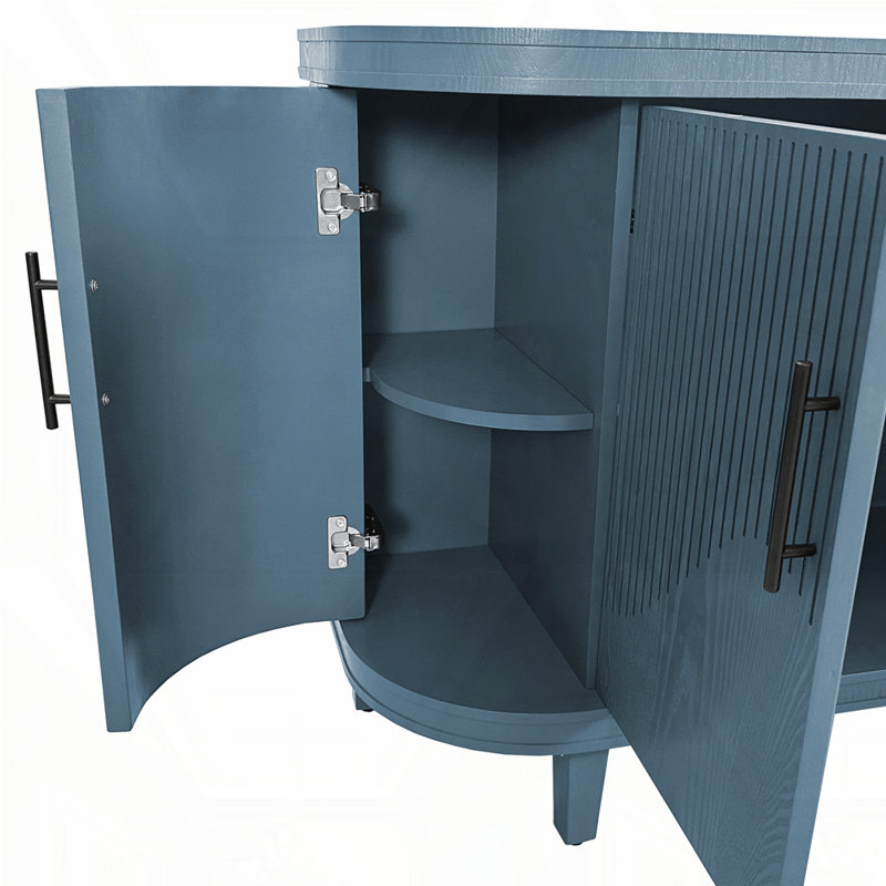 Buffet courbé moderne 47,2 po, Bleu