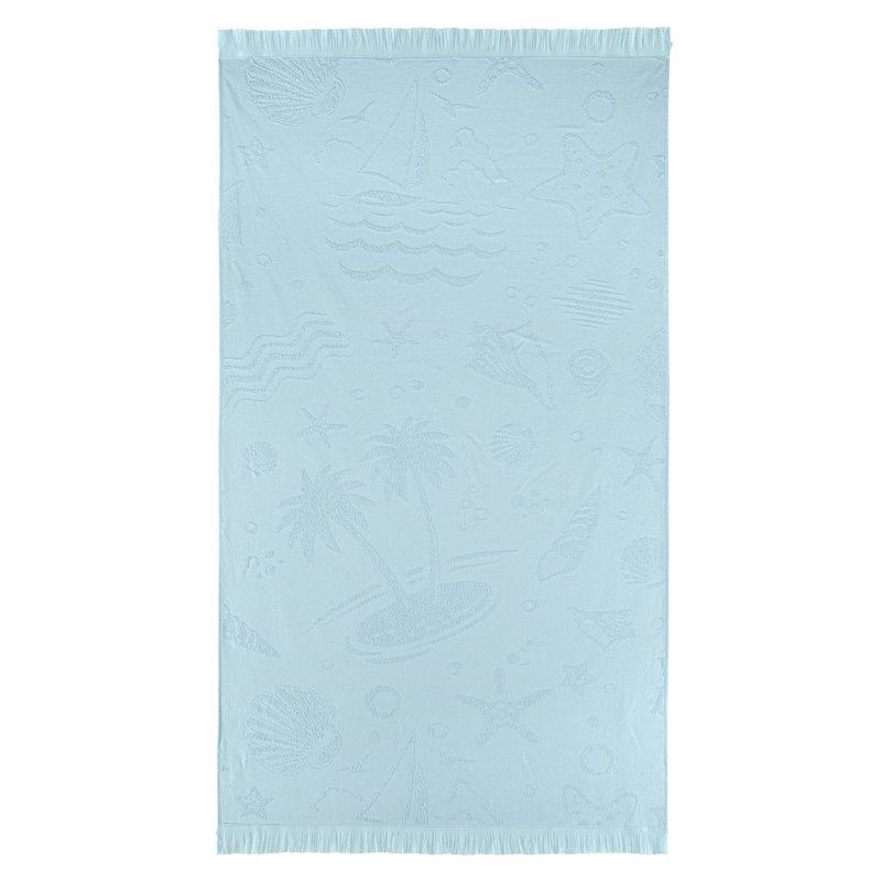 Alfiya Turkish Cotton Beach Towel, Silver