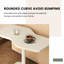 Table de bout moderne et irrégulière, blanc crème