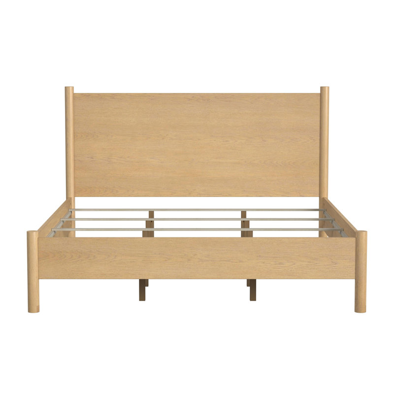 Lennon Rounded Leg Bed, Light Brown, King