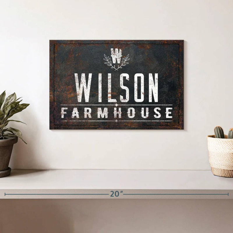Wilson Farmhouse Wall Sign, 8" H x 12" W