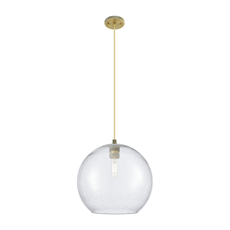 Kehlani - Light  Athens Cord Hung Pendant, Brushed Brass, 128.75" H x 11.75" W x 11.75" D