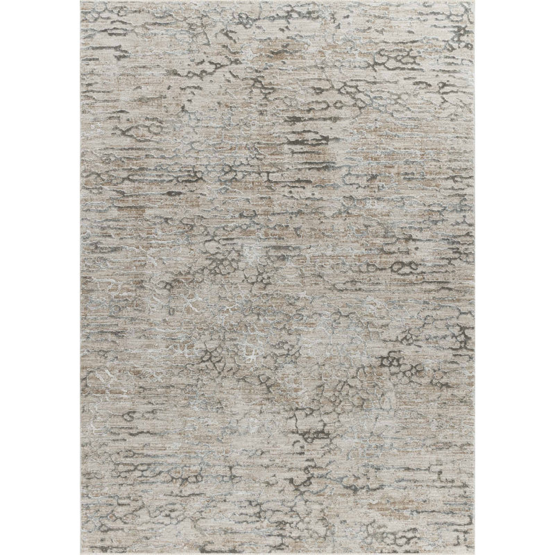 Tapis abstrait 8 pi x 10 pi beige résistant aux taches, Rectangle 9 pi 3 po x 12 pi 6 po