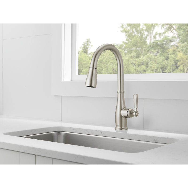 Robinet de cuisine à poignée simple Elmhurst, Inoxydable