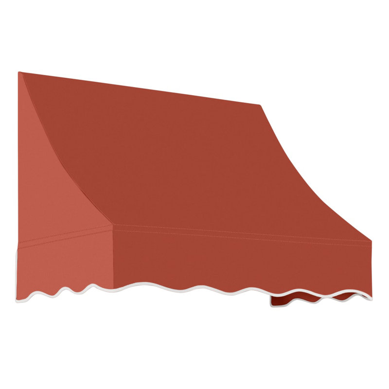 Auvent fixe en tissu acrylique Awantech Nantucket, Terracotta, H 44 po x l 88,5 po x P 36 po
