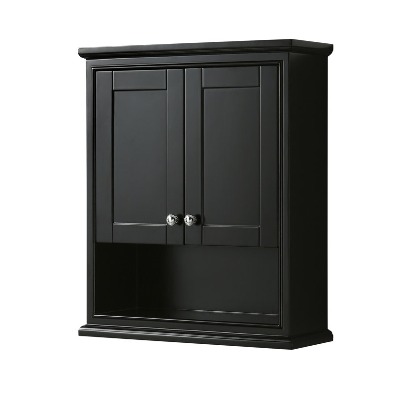 Deborah Bathroom Storage, Dark Espresso/Chrome