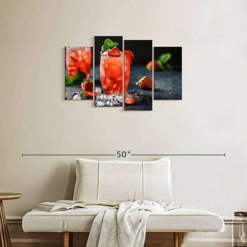 Yarlin - Fraises, H 22 po x l 36 po