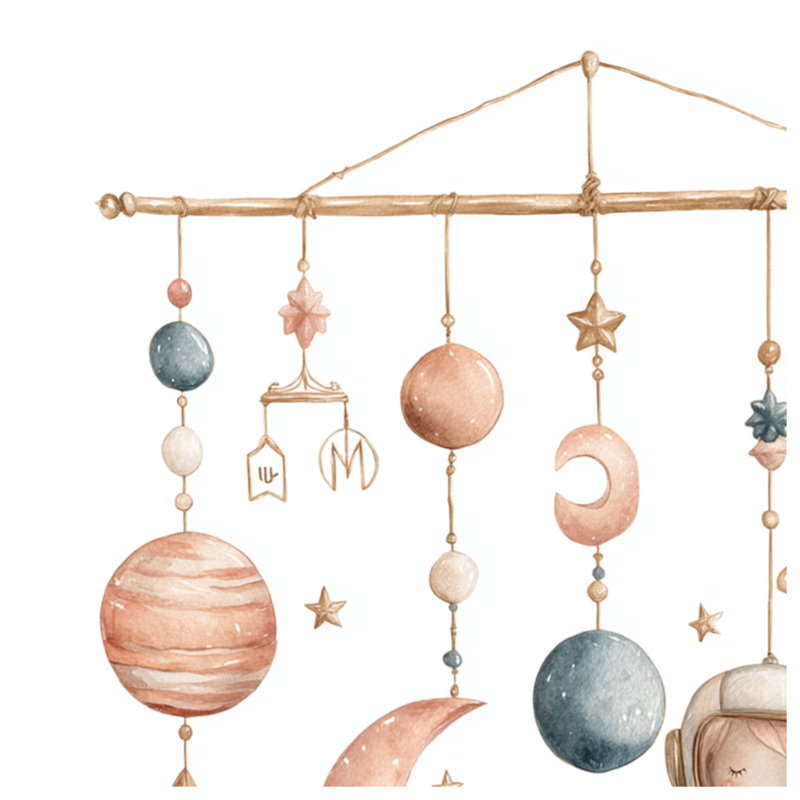 Couvertures mobiles Astronaut Baby, L 50 po x H 60 po