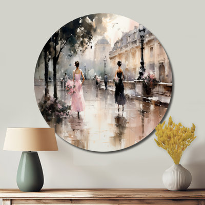 Lydney Fashion Impressionist Elegance I - Fashion Round Metal Art