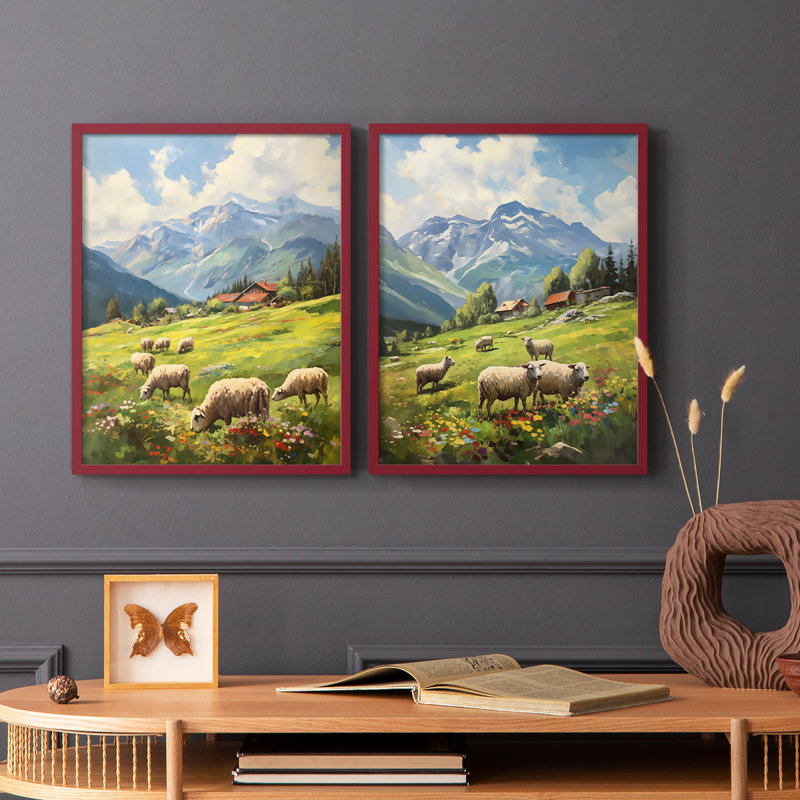 ANIMALS Series CECVIII - Reproduction encadrée de qualité supérieure - prête à être accrochée - aucun clou requis - aucun clou requis