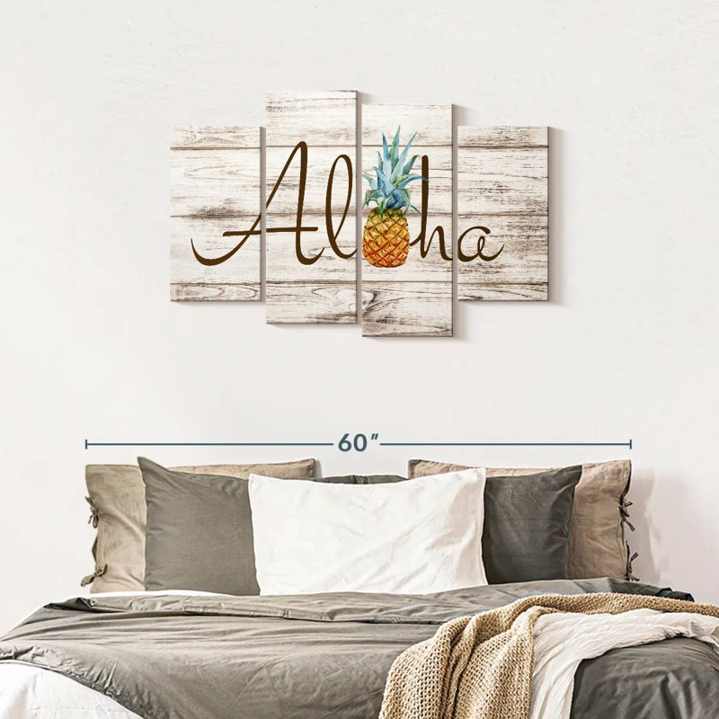 Ensemble de 4 pièces Aloha, H 43 po x l 27 po x P 1,25 po