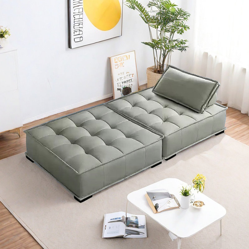Méridiennes d'intérieur en cuir Living Room, Gris