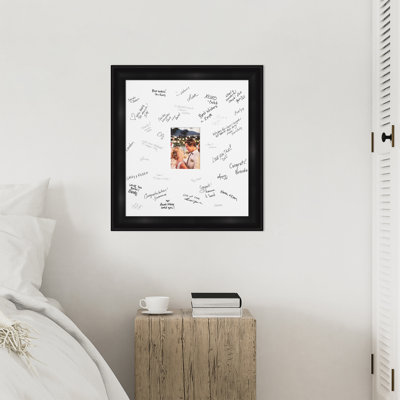Grand Signature Mat Picture Frame, Photo Frame Wedding Guest Book Alternative, Autograph Picture Mat for Signature Board, Wedding Celebrations Graduations Support Encouragement or Retirement
