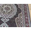 Tapis Mahi Tabrez noir en laine et soie noué à la main 5 pi 10 po x 9 po