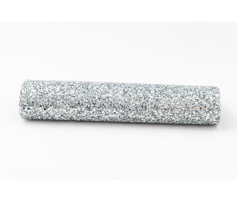 Papier peint à paillettes de 55 po Platinum Silver - vendu à la verge