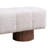 Upholstered Dining Bench For Dining Room, No-Assembly End Of Bed Entryway Bench Ottoman For Bedroom Living Room, Faux Fur Fabric Stool Top Wood Leg 300 LBS Weight Capacity-1961976567-1976439707