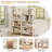 5 Tier Large Book Shelf, Bookcase Home Office Open Bookshelf,Shelves For Living Room, Office Shelf,Vintage Industrial Style Bookshelf With White Metal Frame, White-1629211479