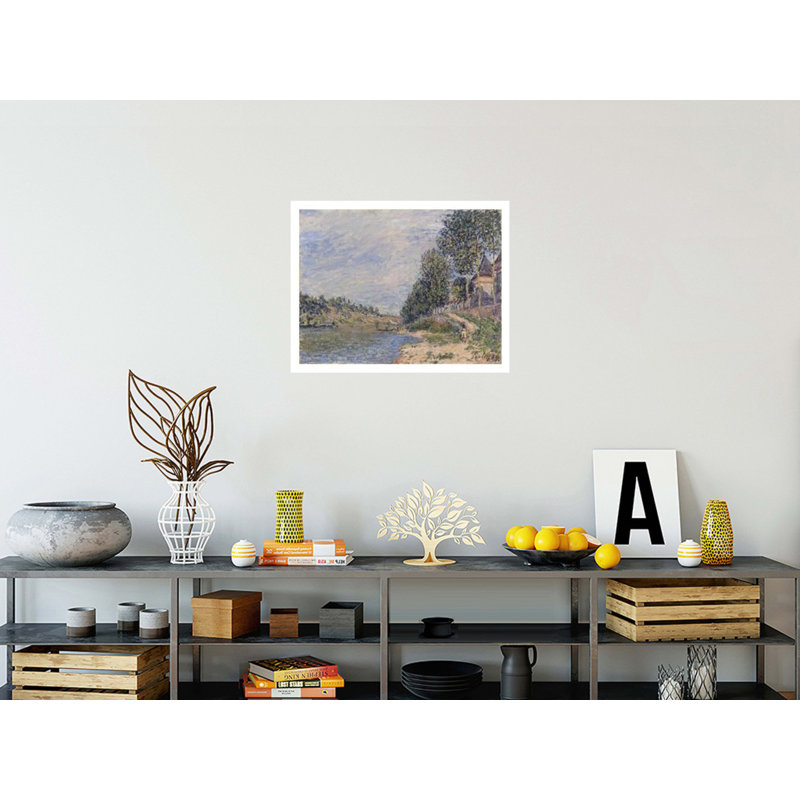 «Le Château de la Croix-Blanche à Saint Mammes» par Alfred Sisley - Estampe numérique, H 22 po x l 28 po