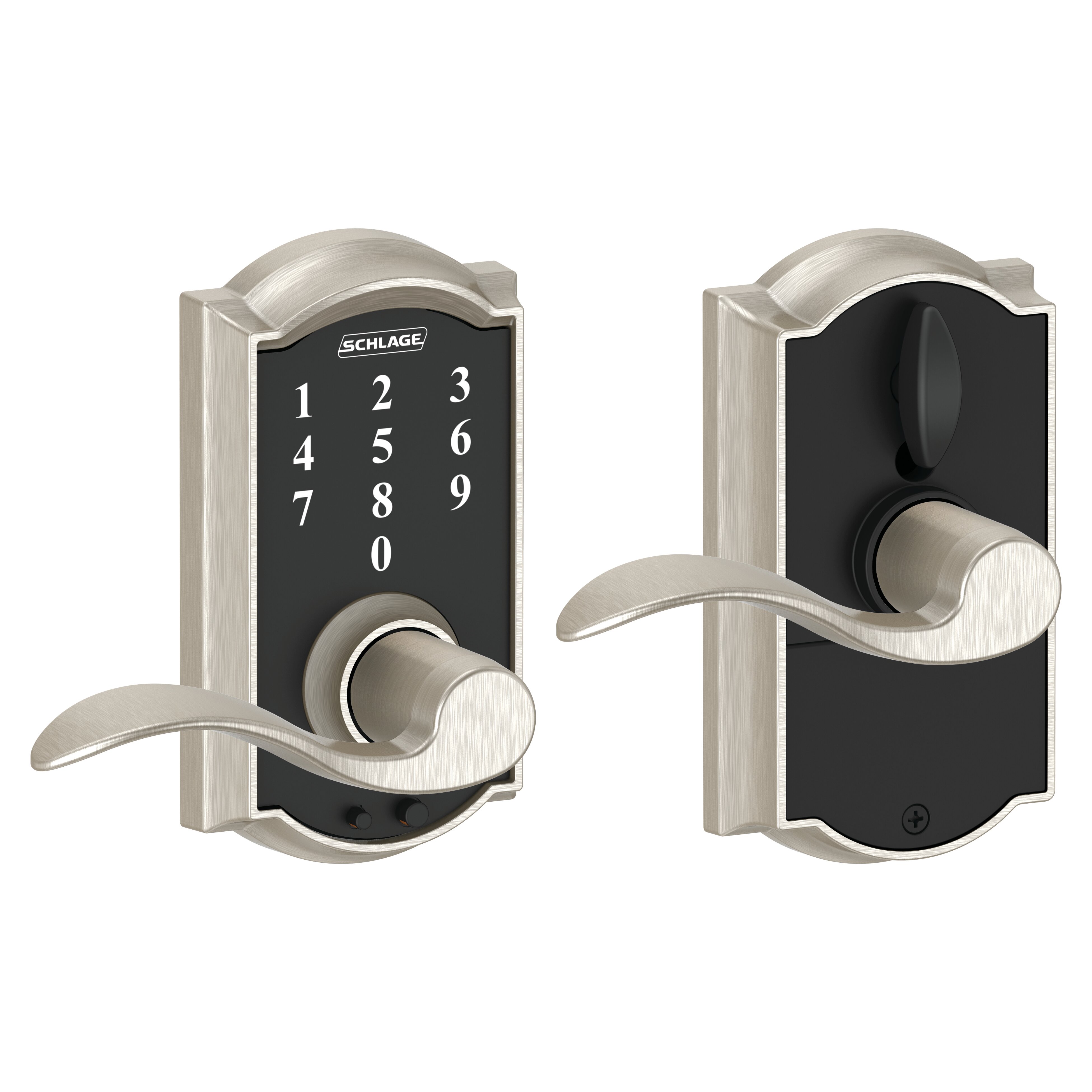 First Secure by Schlage Truss Keypad Electronic Deadbolt in Stainless Steel