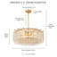 Lustre en cristal 10 lumières de 23 po à 10 lumières de luxe (ampoules incluses)