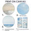 Paysage côtier minimaliste II - art mural sur toile bleue-560654745-560654750-560654726