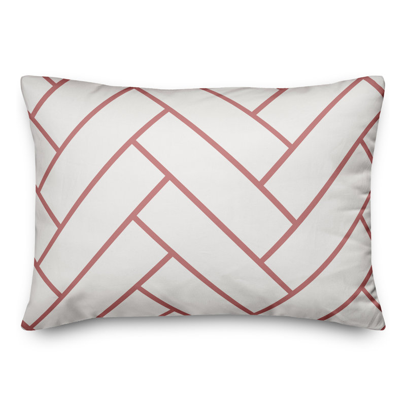Abstract Outdoor Throw Pillow, Pink