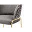 Chaises de style moderne 2 pièces en velours et pieds en métal enduit-117842339
