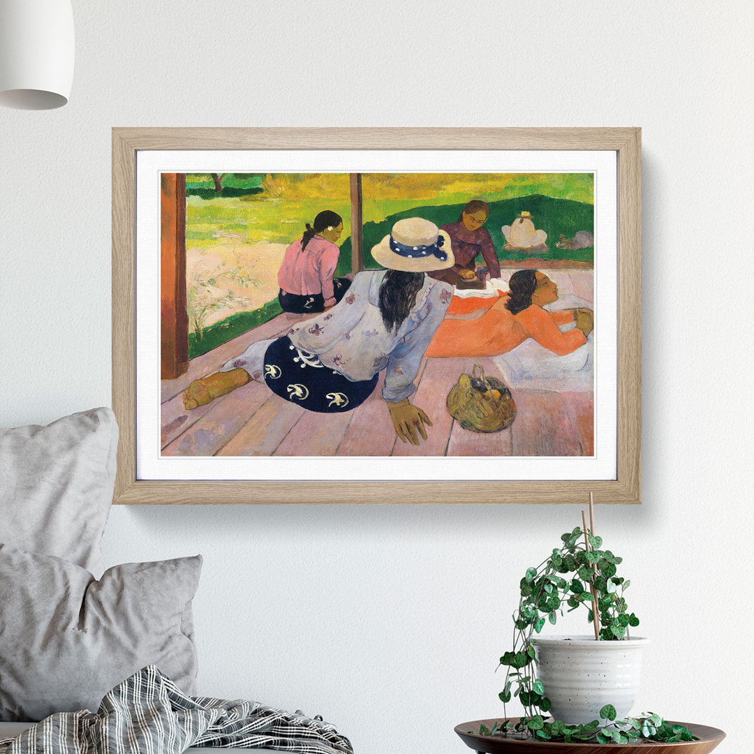 The Siesta by Paul Gauguin - Framed Print