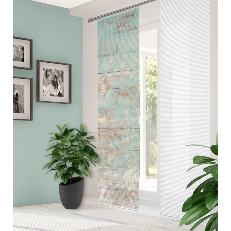 Semi Sheer Sliding Panel Single Panel, Mint