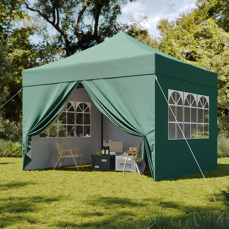 Pop Up Gazebo with Sides Waterproof Outdoor Canopy with Wheeled Carry bag Heavy Duty Instant Shelter for Garden Party BBQ