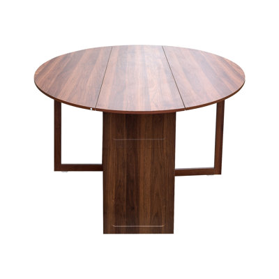 Round Drop Leaf Folding Dining Table