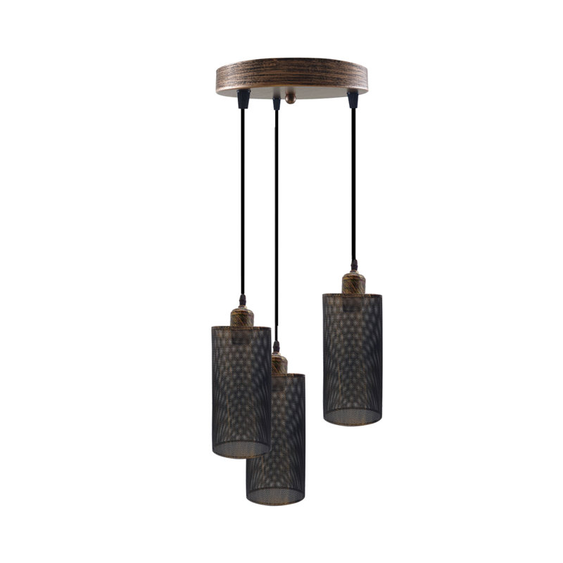 Tonnele 3 - Light Cluster Pendant, Brushed Copper