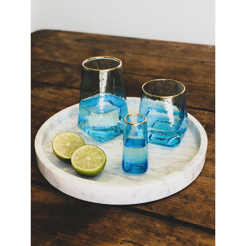 Epsilon Marble Decorative Tray, 1.5" H x 12" W x 12" D
