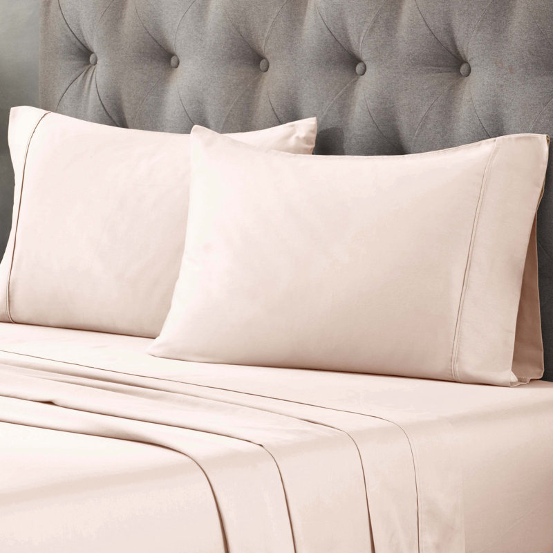 Luxor Treasures 400 Thread Count Egyptian Cotton Blend Pillowcase, Standard, Beige