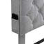 Grand lit plateforme tapissier, tête de lit capitonnée en lin, ports USB, poches latérales, sans sommier - gris clair-2021238108-2021238111