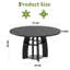 Table de salle à manger ronde de 47 pouces avec étagère de rangement, table de cuisine circulaire moderne pour 4 à 6 personnes, table de salle à manger en bois avec pieds réglables et surface facile à nettoyer-492240771