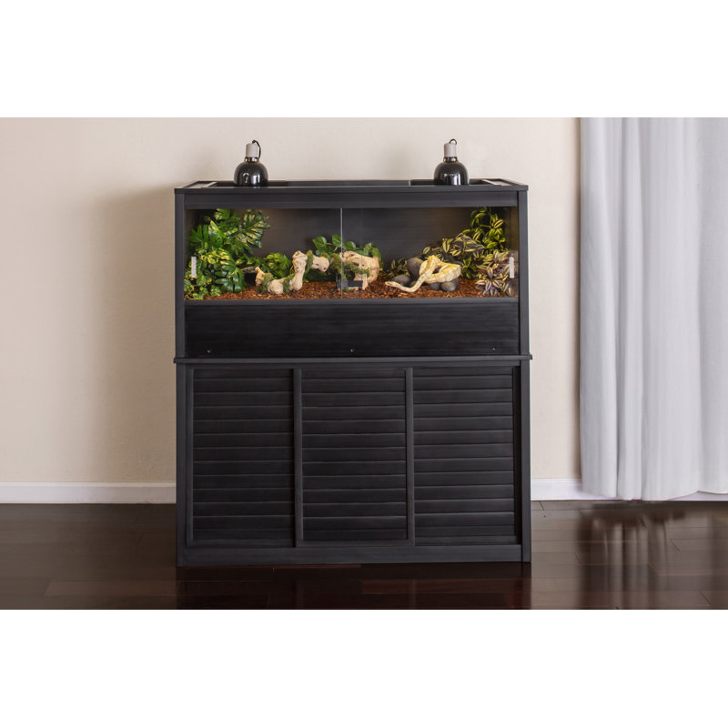 Grand terrarium Deneishia, 95 gallons - H 22,8 po x l 48 po x P 24 po, Noir